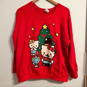 Sanrio Hello Kitty x JapanLA Holiday Christmas Red Sweatshirt Size Medium